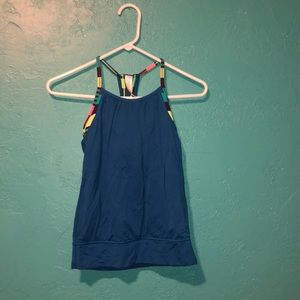 Girls tank with built in training bra